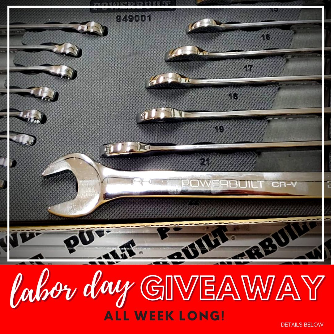 wtihub's tweet photo. 🚨DAY 5 of 5 DAYS of GIVEAWAYS🚨
To Enter to win this #Powerbuilt #Wrench Set:
👉🏼Follow us on Amazon (https://t.co/Js3I0bCGCk) Do this once and you qualify to enter ALL WEEK LONG.
👉🏼Like RT & Tag a Buddy
That’s it! You can enter on IG, FB & Twitter.
🇨🇦 🇺🇸 18+
#giveaway #mechanic https://t.co/LBQn8qlqgM