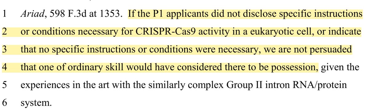 And that is *precisely* what the PTAB says—explicitly! P1 does not demonstrate UC had possession of the Count at this date... /30