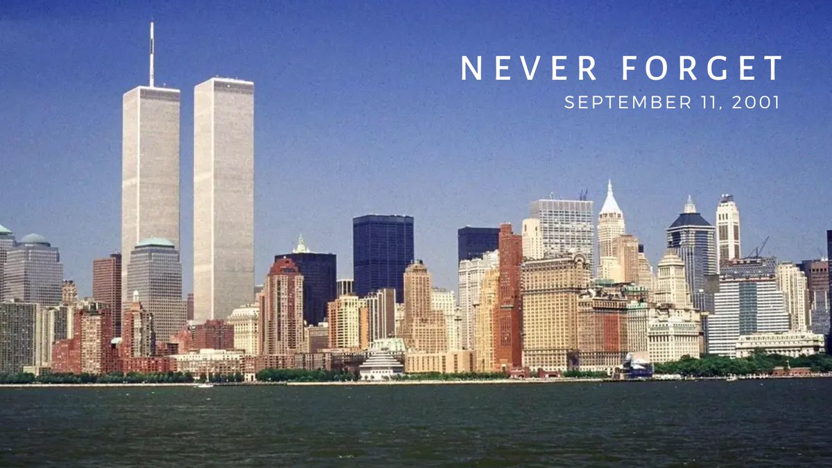 sdacosta1's tweet photo. Today we remember the events of that tragic day &amp; honor the victims and heroism of all first responders on 09.11.01. I remember like it was yesterday, how I felt as we watched, in disbelief, the horrible attacks unfold throughout the day. The world stopped spinning! #neverforget https://t.co/CTMpYHmLld