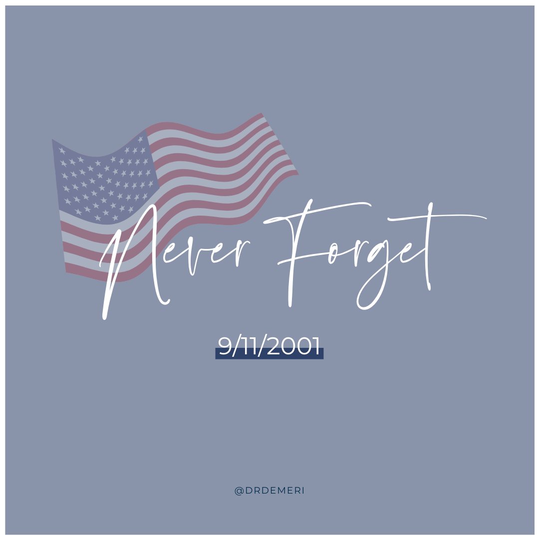 DrEddyClinic's tweet photo. RT @drafrouz: In honor of our fallen Americans: NEVER FORGET ❤️🇺🇸💙
#911 #neverforget #inhonor #america
#doctormom #womeninmedicine #functionalmedicine #trimesterzero #drdemeri #mindset #mentalhealth #meditation #emotionalhealth #spiritualhealth https://t.co/d4dkKOba1T