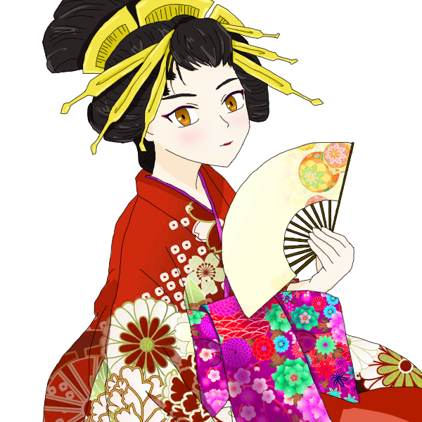 無料ダウンロード 花魁イラスト無料 無料png素材画像