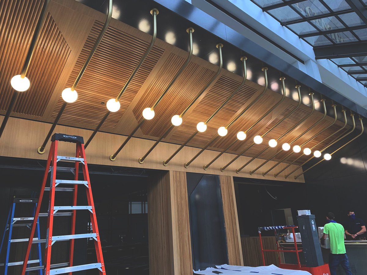 StoneLighting's tweet photo. HAPPY F R I D A Y! Check out this progress photo for the Capital Center in Indy. C U S T O M Stone Lighting fixtures looking better than ever! Thanks to @marvel_lighting_llc!

Find your local showroom or representative at https://t.co/p4oDxJ194B. https://t.co/ljuQPSmjXn