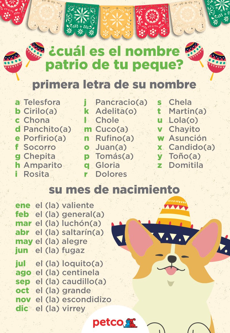Plantación Así llamado abajo petcomexico on Twitter: "Veamos cuál es el nuevo nombre de tu pequeñito. 🐈🐕 RT y menciona a tus amigos para retarlos. #PetcoMéxico #PetLovers #FiestasPatrias https://t.co/sUbPFt8iYL" / Twitter Plantación Así llamado abajo petcomexico on Twitter: "Veamos cuál es el nuevo nombre de tu pequeñito. 🐈🐕 RT y menciona a tus amigos para retarlos. #PetcoMéxico #PetLovers #FiestasPatrias https://t.co/sUbPFt8iYL" / Twitter