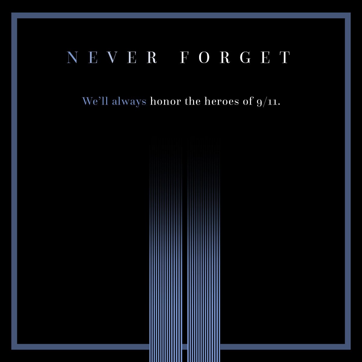 A time to remember the 2,977 people we lost. #NeverForget 🇺🇸