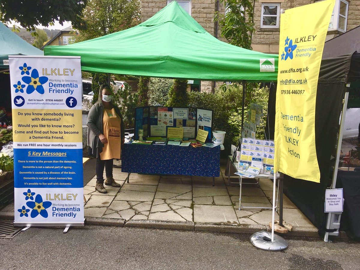 Thanks to everyone who came to visit our stall at the Real Food Market last weekend. We had a lovely time chatting to you! 
Please feel free to get in touch with us to find out more about what we're doing to raise #DementiaAwareness and how you can get involved.

#ilkley