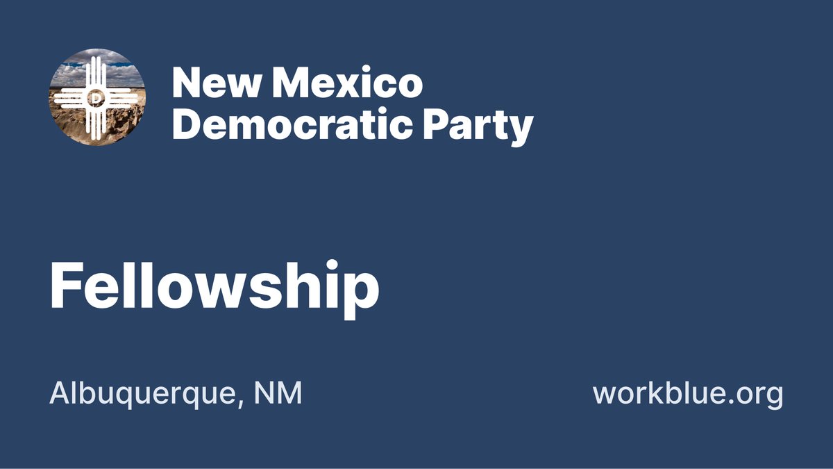 NEW: The <a href="/NMDEMS/">Democratic Party of New Mexico</a> are on the lookout for campaign Fellows to be responsible for various tasks focused on community engagement and capacity building!

Check it out 👉 wkbl.us/kj43