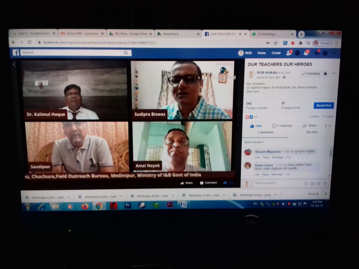 PIBKolkata's tweet photo. Webinar on #OurTeachersOurHeroes
@PMOIndia @narendramodi @DrRPNishank @EduMinOfIndia @BOC_MIB @PIB_India @MIB_India @DDBanglaNews @airnews_kolkata #OurTeachersOurHeroes #TeachersDay #TeachersFromIndia #NAT2020 https://t.co/5mn6EcSla1