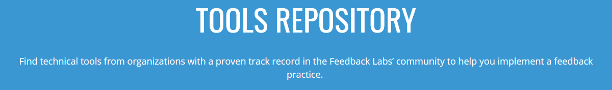 We're all in this #feedback movement together --
<a href="/journimap/">Journimap</a>, @JoinViamo, <a href="/PStoplight/">Poverty Stoplight</a>, @MEMRIA_ORG, #Listen4Good, <a href="/KujaKujaGlobal/">Kuja Kuja</a>, <a href="/InsightsUS/">Insights.US</a>, <a href="/Keystone_Acc/">Keystone</a>,  Feedback Commons, <a href="/60_decibels/">60 Decibels</a>!
Visit <a href="/FeedbackLabs/">Feedback Labs</a>' "Tools Repository" to join us:
buff.ly/32dPMDn
