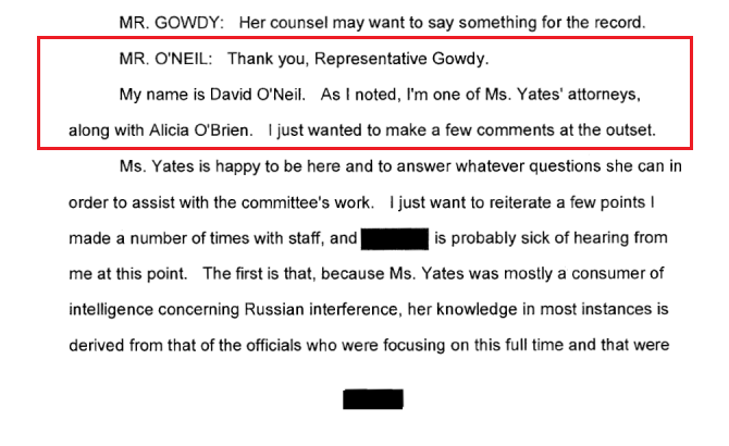 Gleeson was assisted in this Brief by David O'Neil (same firm)O'Neil is the lawyer for Sally Yates.Yates is a material witness to FBI/DOJ misconduct as to Flynn (and the Carter Page FISAs).These briefs thus serve the interests of the firm's client.Good job Sullivan 