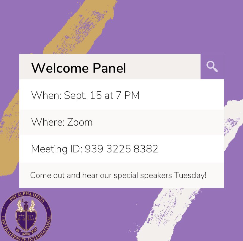 PAD_IUB's tweet photo. As we get rolling on with our semester we will start our first chapter this upcoming Tuesday (9/15) with a Welcome Panel. Guest speakers include Dean Parrish from Maurer School of Law, National PAD board, director of Law &amp; Public Policy major, and SPEA Study Abroad Advisor ⚖️ https://t.co/XdpBFGqvBu