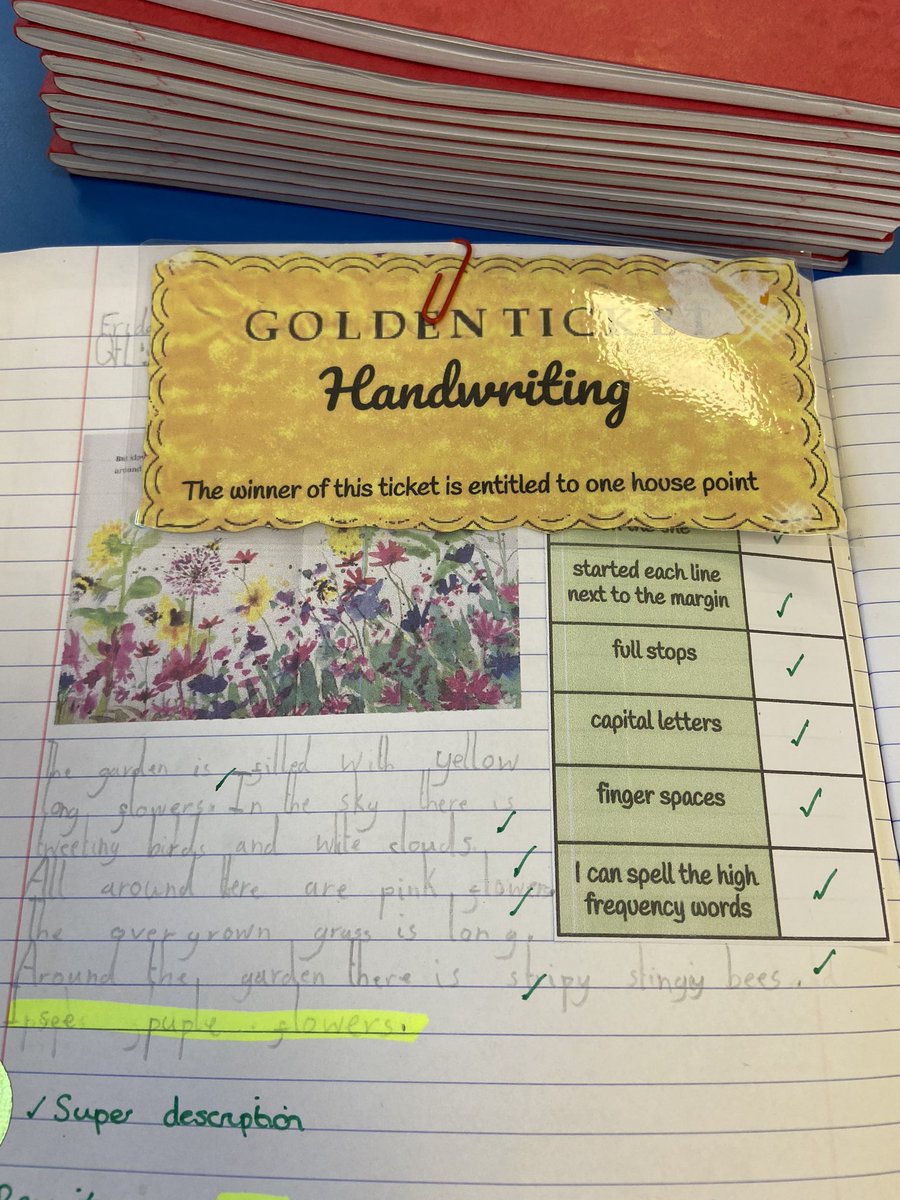 HJAMrHughes's tweet image. What a wonderful first big write in 2DH! I am so incredibly proud of how hard all the children worked on their setting descriptions today. I also had to give out a record number of golden tickets because their handwriting was so beautiful! Great work 2DH! #SettingDescription