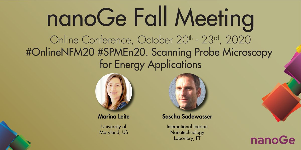 Sadewasser1's tweet photo. We still welcome the submission of your recent scanning probe microscopy work on energy materials to symposium #SPMEn20 of the NanoGe Fallmeeting. Extended deadline is Sept. 14. #OnlineNFM20 https://t.co/zj9R1pGqXT