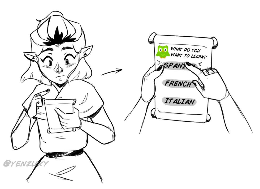 duolingo's tweet photo. Friday tip: Be like Amity and complete today’s lesson. 💅✅ @DanaTerrace 

Thanks to @Yenzuxy for creating this awesome artwork!

As always, share your #DuoFanArt for a chance to be featured! https://t.co/qQDWd6uF68