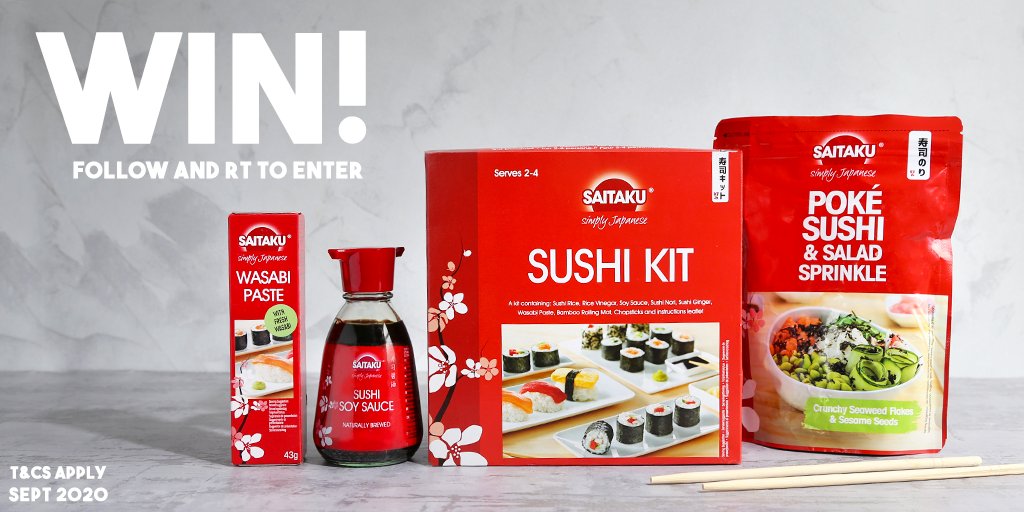 WeAreSaitaku's tweet photo. We're giving away this delightful bundle of Japanese foodie essentials! Ideal for making sushi, poké bowls, and more... 🍚🍱

For your chance to #WIN, FOLLOW &amp; RT to enter our #competition!

#FreebieFriday https://t.co/gUIGNk0N4B