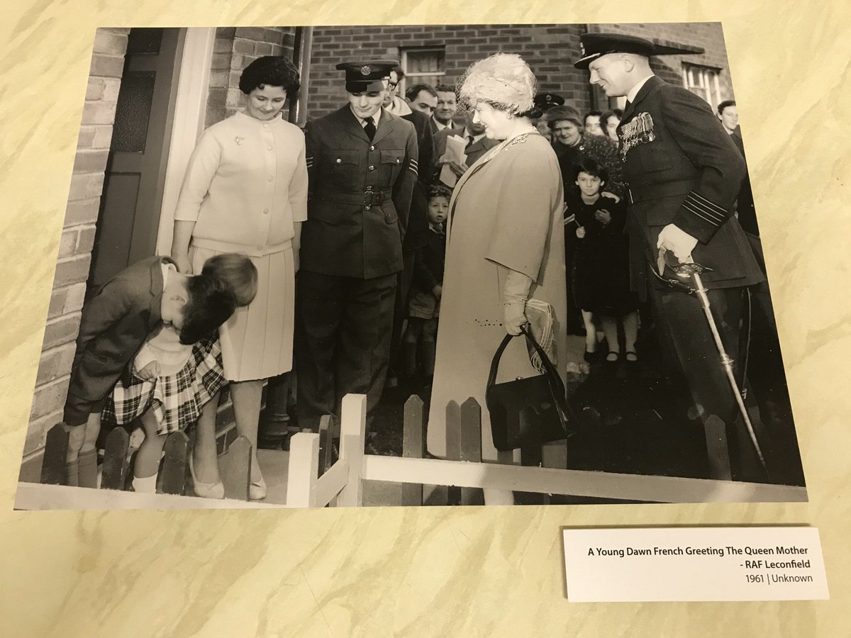 417BevMayor's tweet photo. Also! Look what we found! A very young @Dawn_French (girl curtsying in quilt) meeting HM Queen Mother in 1961! https://t.co/LXHnUrx2pG