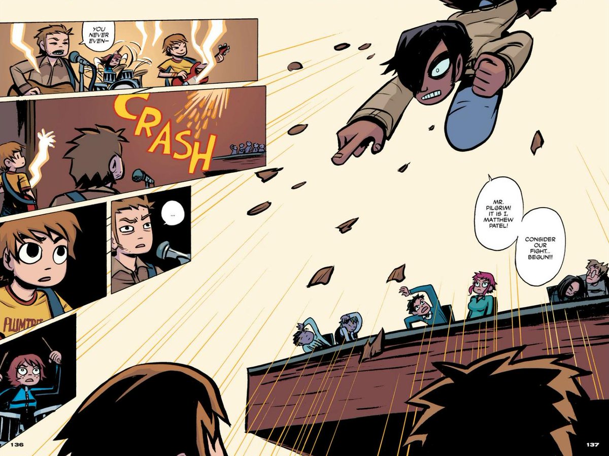 Yeah when the first evil Boyfriend shows up it was actually kind of a twist of the story. Because for most of the comic it's very slice of life and not you know, video game inspired fight comic. This was one of the reasons it's got people talking back in the day.