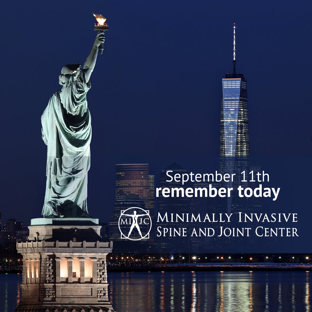 misjc's tweet image. September 11th 
Remember today
.
.
#Sept11 #Remember #NeverForget #MISJC #DrKatzell #minimallyinvasive #minimallyinvasivespinesurgery #minimallyinvasivesurgery #lumbarspondylosis #lumbarpaintreatment #backpainrelief #lowbackpain #medicaleducation #medicaltips