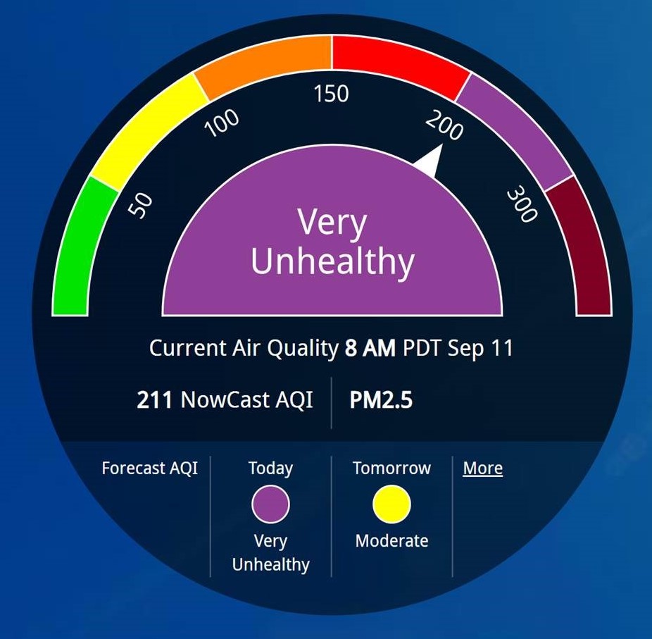 SFPublicLibrary's tweet photo. Due to the extremely unhealthy air, the Main Library, Chinatown and Mission Bay locations will open as air respite centers today, 10 a.m. to 5:30 p.m. #SFPLToGo service is suspended until the Air Quality Index falls below 150. You can monitor at https://t.co/eUxDsM1Czz https://t.co/oDa8CmGf6k