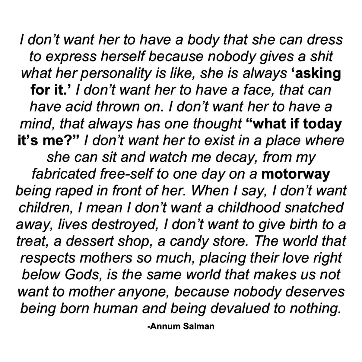 AnnumSalman's tweet photo. #metoo #auratmarch #motorwayincident #rapeculture another day, another story, another protest, another baby girl grows up too soon if she gets the chance to. I don’t want a daughter, thanks to this world. https://t.co/YQwv99iv2q