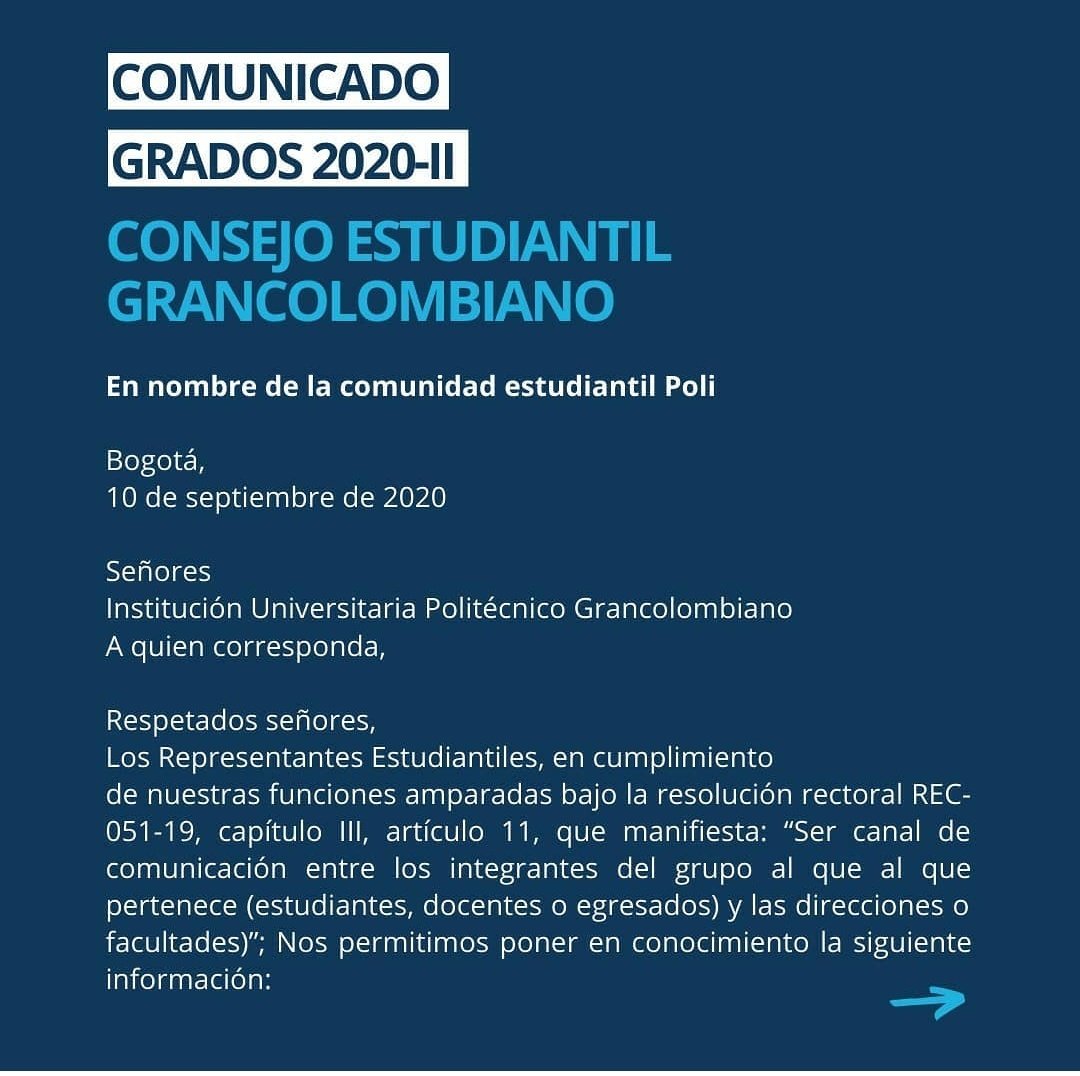 beltranaleja19's tweet photo. @Poligran @rector_poli
Como es posible que otras universidades si hicieran ceremonias virtuales presentando a los estudiantes al menos con una foto y ustedes no? Y se ofanan los directivos de esta universidad de ser los mejores en temas digitales. https://t.co/OWVjN4u6rF