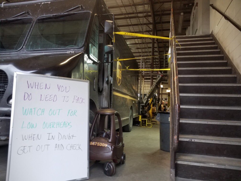 Wichita South - Watch for overhead objects while backing. ⁦@drdavisups⁩