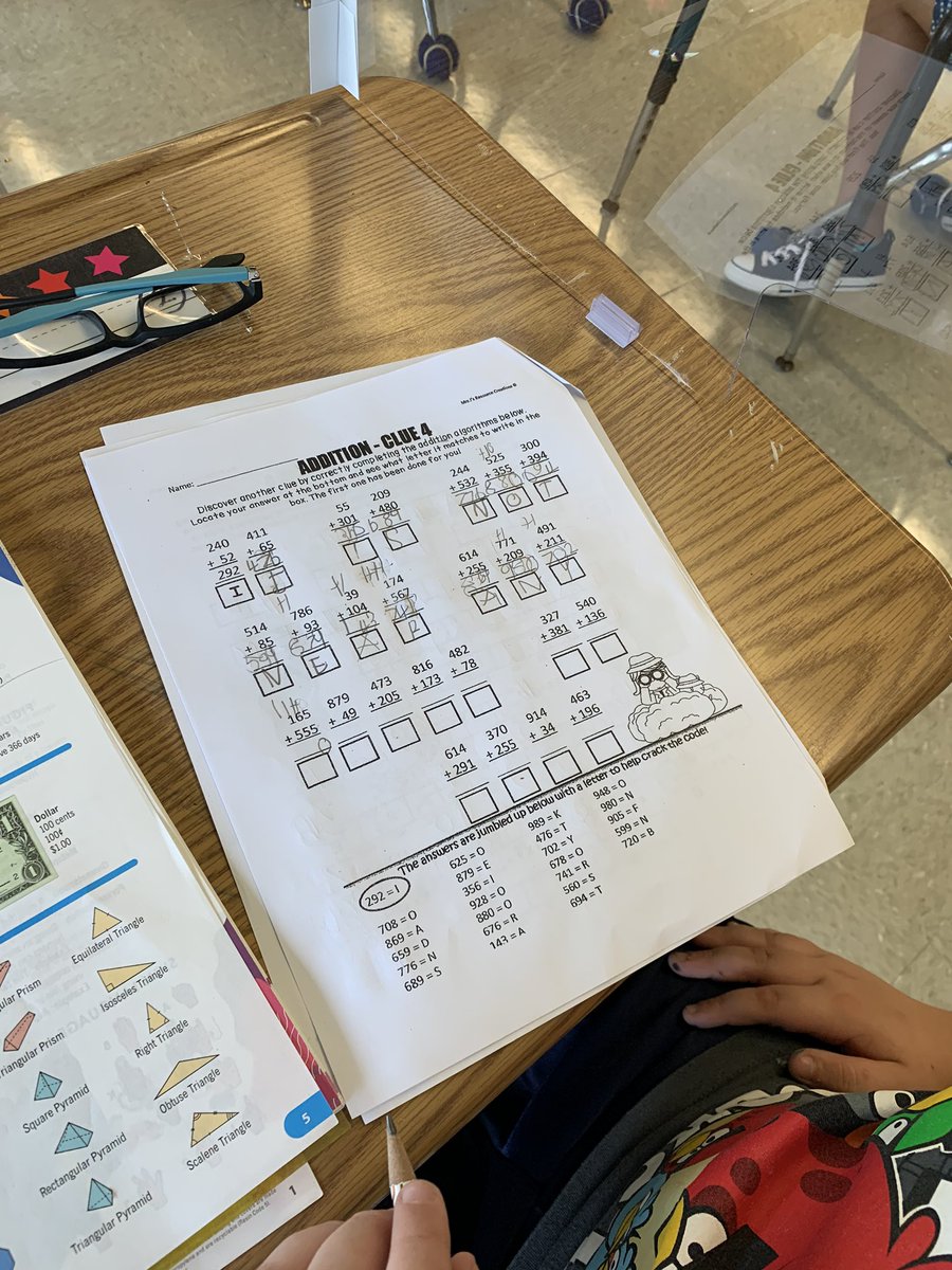 funinfourth149's tweet photo. Using our math skills to solve The Case of The School Invaders! @WWP_Dalers https://t.co/fwDn9UoCAM