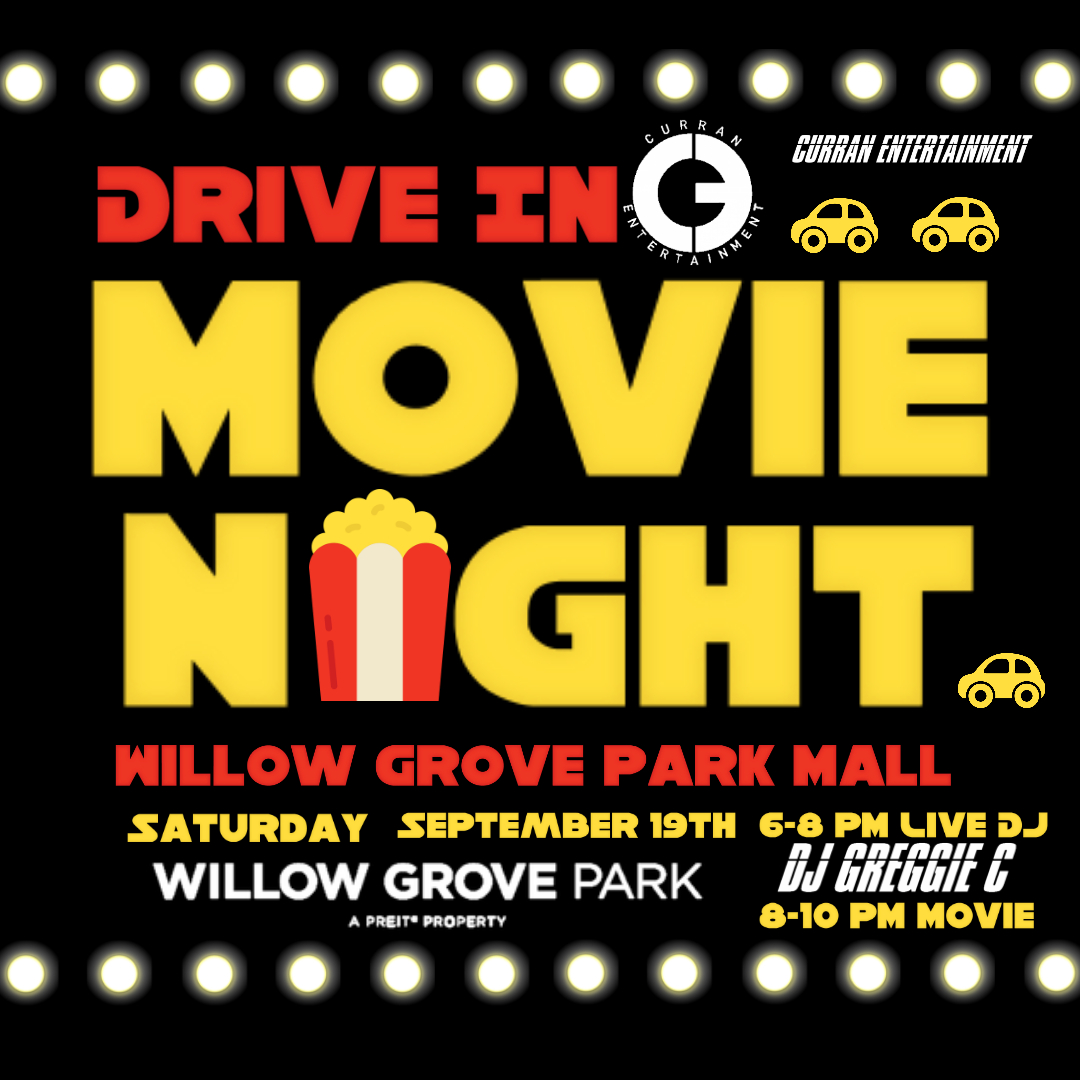 DJGreggieC's tweet image. Join Me for Drive in Movie Night with DJ Greggie C from 6-8pm spinning your tunes before the movie (Grease from 8-10pm) on Sat Sept. 19th (Rain Date Sat sept. 26th) #senatedjsblue #djgreggiec #curranentertainment #senatedjs #willowgrovepark #willowgroveparkmall #driveinmovie