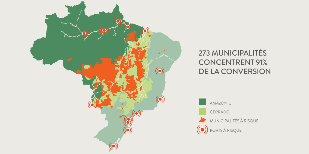  Ces outils permettent de cartographier le risque et de constater qu’il est concentré dans un nombre très limité de municipalités au Brésil. 5/9