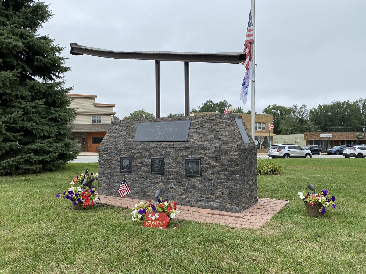 highlandinfire's tweet photo. Thanks to Chief Patterson and the @ScherervilleFD for hosting visitors at the memorial this morning. https://t.co/9kJqjN9C5B