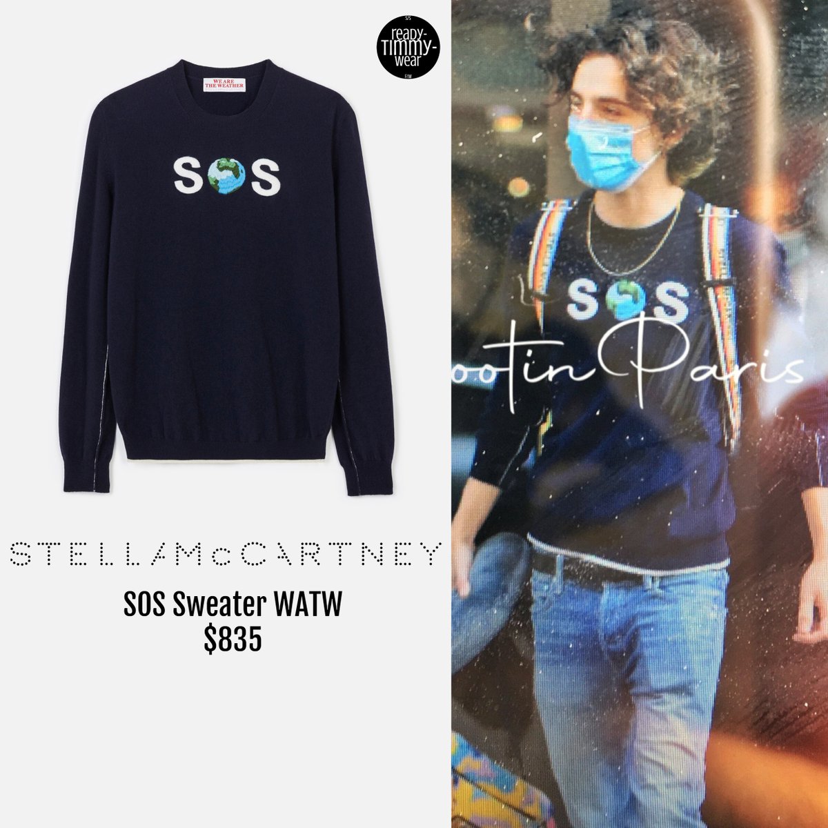 SOS Sweater WATW $835 #TimotheeChalamet 