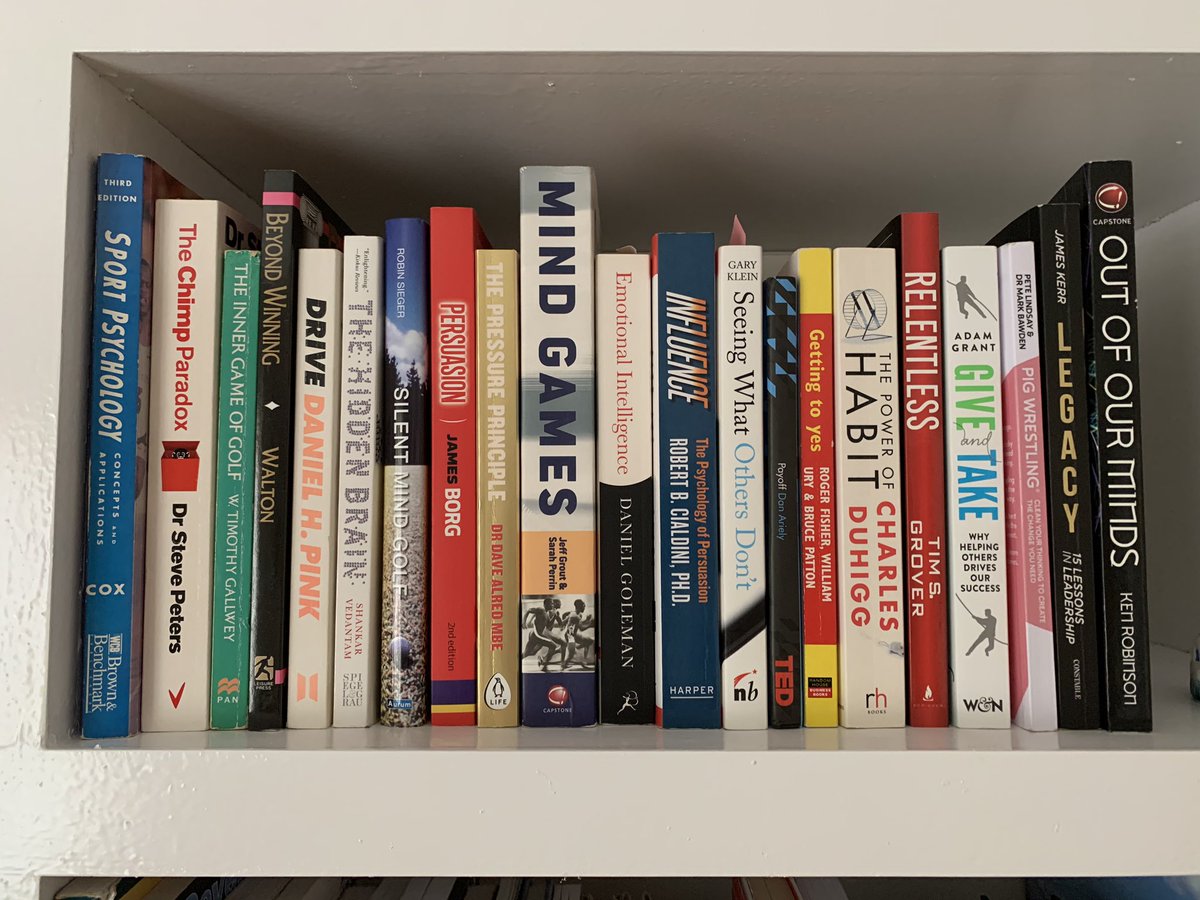 On this shelf I’d recommend: Drive ( @DanielPink), Legacy (James Kerr) and Payoff ( @danariely).