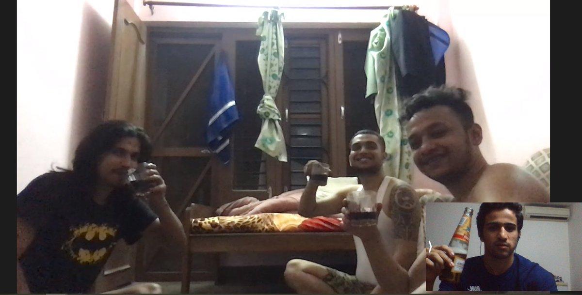 ranjan6081's tweet photo. Virtual cheers on causal Friday is getting a thing these days. @bkdipin11 @Tilak7005 https://t.co/lgjxyvc7AW