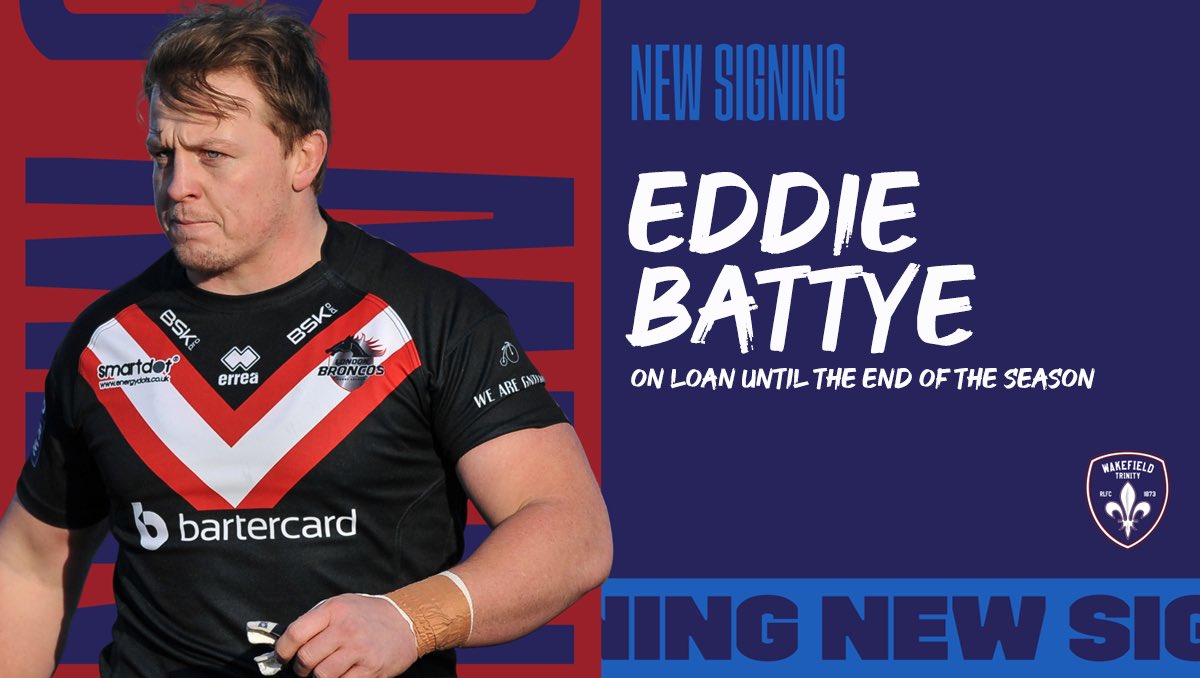 WTrinityRL's tweet photo. 🤝 WELCOME, Eddie Battye!

The prop-forward has joined the club on a loan deal from @LondonBroncosRL until the end of 2020!

Read More: https://t.co/nHjCUkw984 https://t.co/wT80rtBYs1