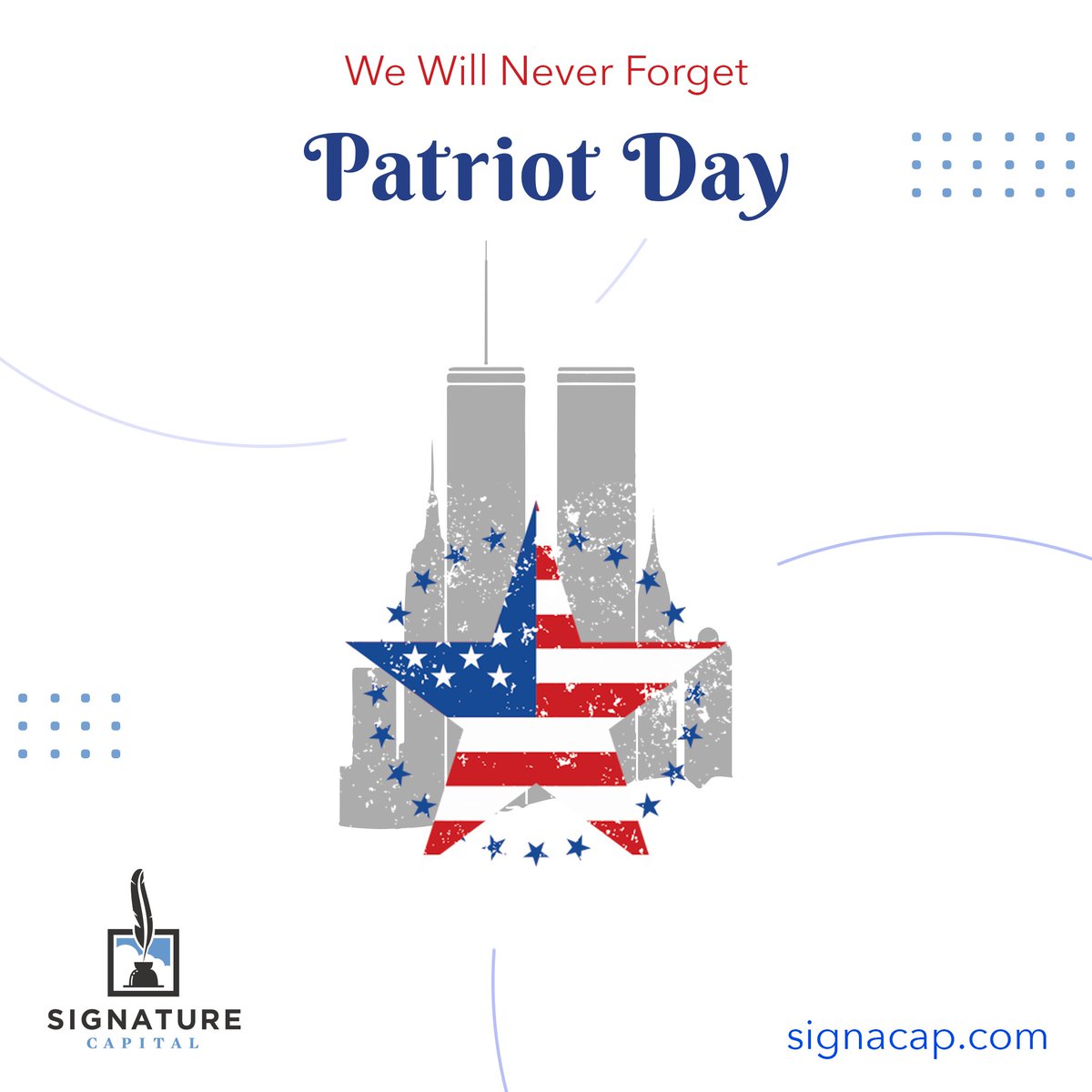 SignaCap's tweet photo. In honor to those we have lost, we will never forget. 🇺🇸 https://t.co/fYqBxCTxp2