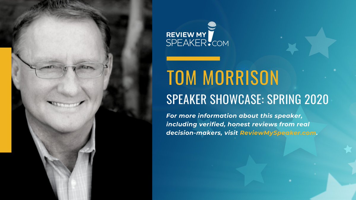 In addition to viewing Tom Morrison's videos, read his 14 speaker reviews to learn more about his experience and approach: reviewmyspeaker.com/listing/tom-mo….