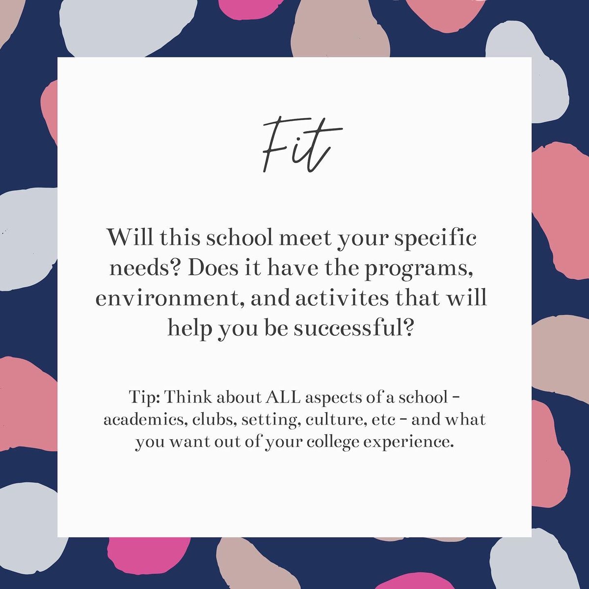 DavidsonCAC's tweet photo. This time of year we have lots of conversations with seniors about applying to colleges that are a good match and fit. What made your college the right fit for you?? #iadvise #collegefit https://t.co/Ww0Pen0wog