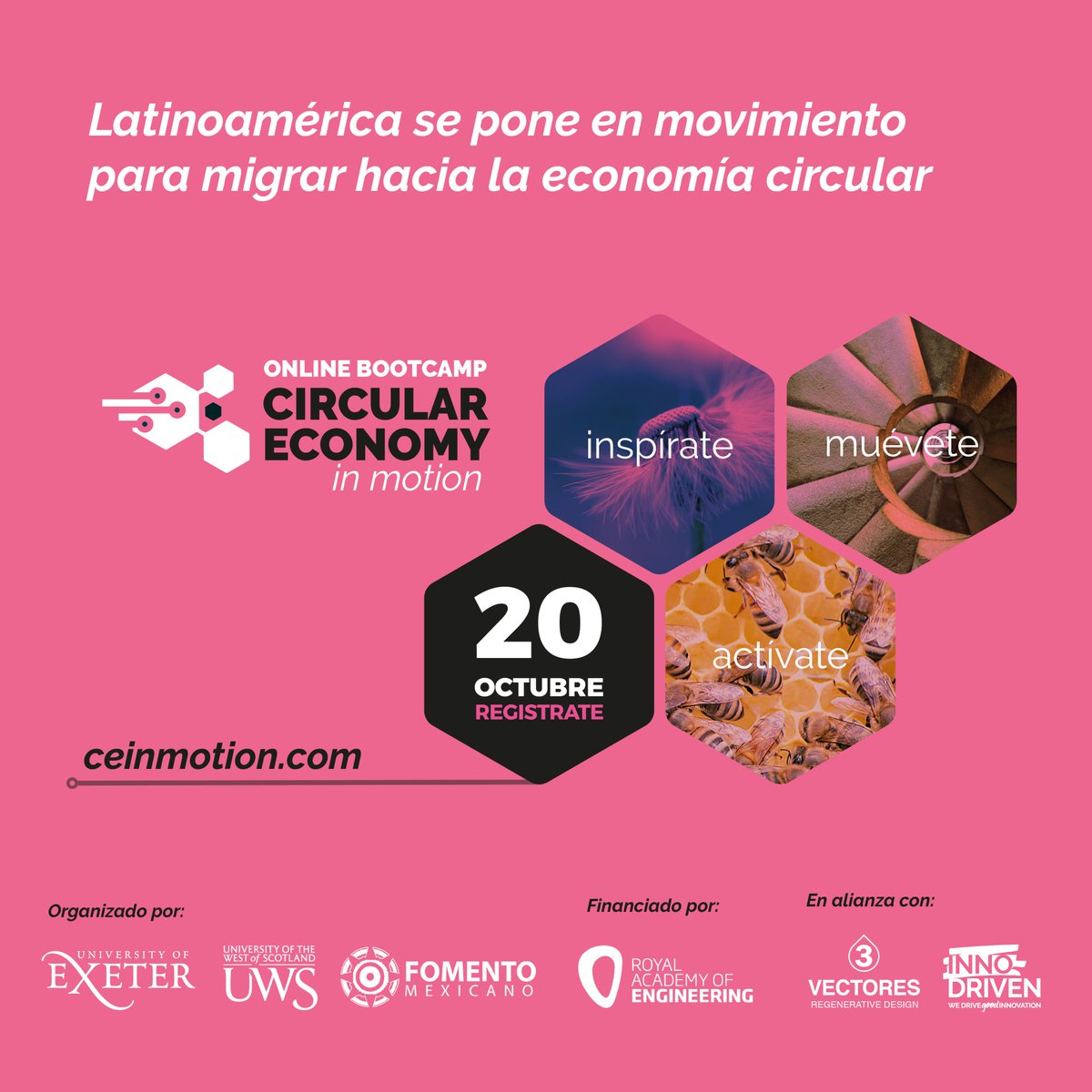innodriven's tweet photo. 🌎#LATAM se pone en movimiento para migrar hacia la #economiacircular
#CircularEconomy in Motion 20/10 - ONLINE BOOTCAMP
Panel de Inspiración➕Taller de diseño de modelos de negocios➕Co-creación de guía para acelerar el emprendimiento circular
✅Registro https://t.co/a3KDFbLrUg https://t.co/fnbOiLh8Hn