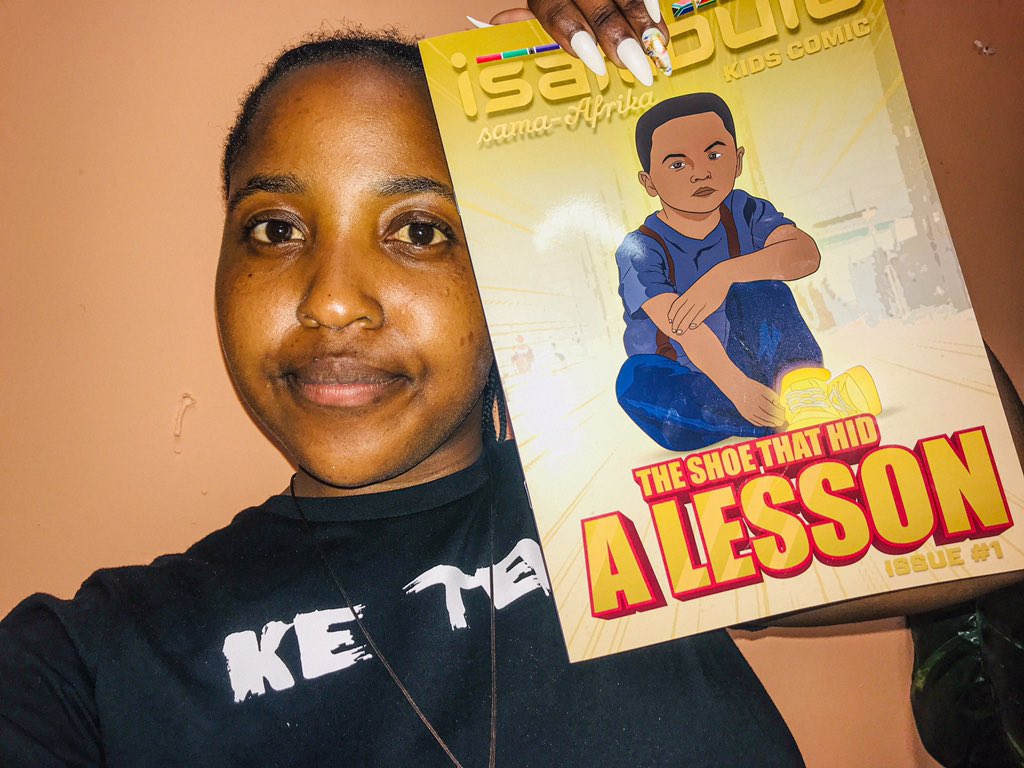 KamvalethuMat's tweet photo. I meant it when I said the kids are me ๐๐ฉ๐คก๐๐๐ป No Age Restriction moc ๐๐ #StarterPack #ChildhoodDecolonization #IsambuloKidsComic @IsambuloA @CreamySA @nguthithi @KamnqaK @SocialSxvage @African_Voices https://t.co/2QNTtxNtCv