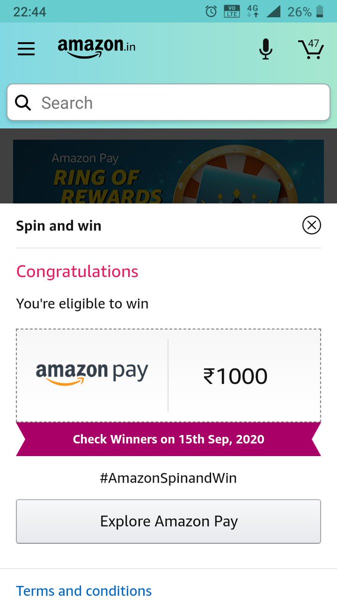 awanithakur01's tweet photo. #AmazonQuiz
I played this interesting Quiz on Amazon-Play games at Amazon FunZone  https://t.co/3xE6coXqf1 https://t.co/tdioDxoq7C