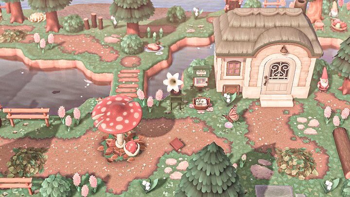 carmeowy's tweet photo. 🌿 the enchanted forest where Diana’s home is nestled in! #acnh #AnimalCrossingNewHorizons #acnhcottagecore https://t.co/Jvok4aPPUi