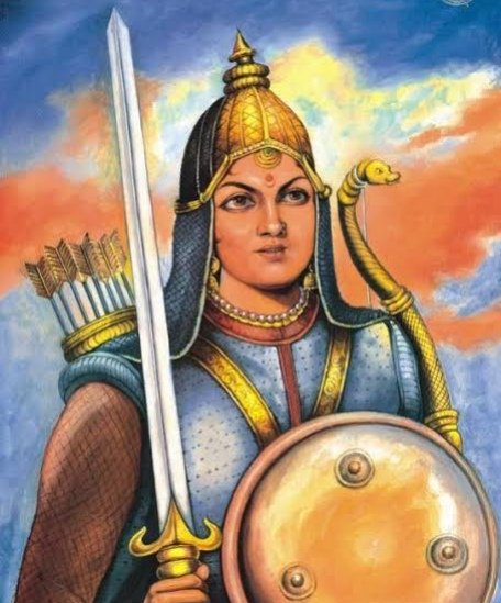 To fight the battle, she went to Narrai situated between a hilly range on one side & two rivers Gaur and Narmada on the other side. It was an unequal battle with trained soldiers, modern weapons in multitude on one side and a few untrained soldiers with old weapons on the other.