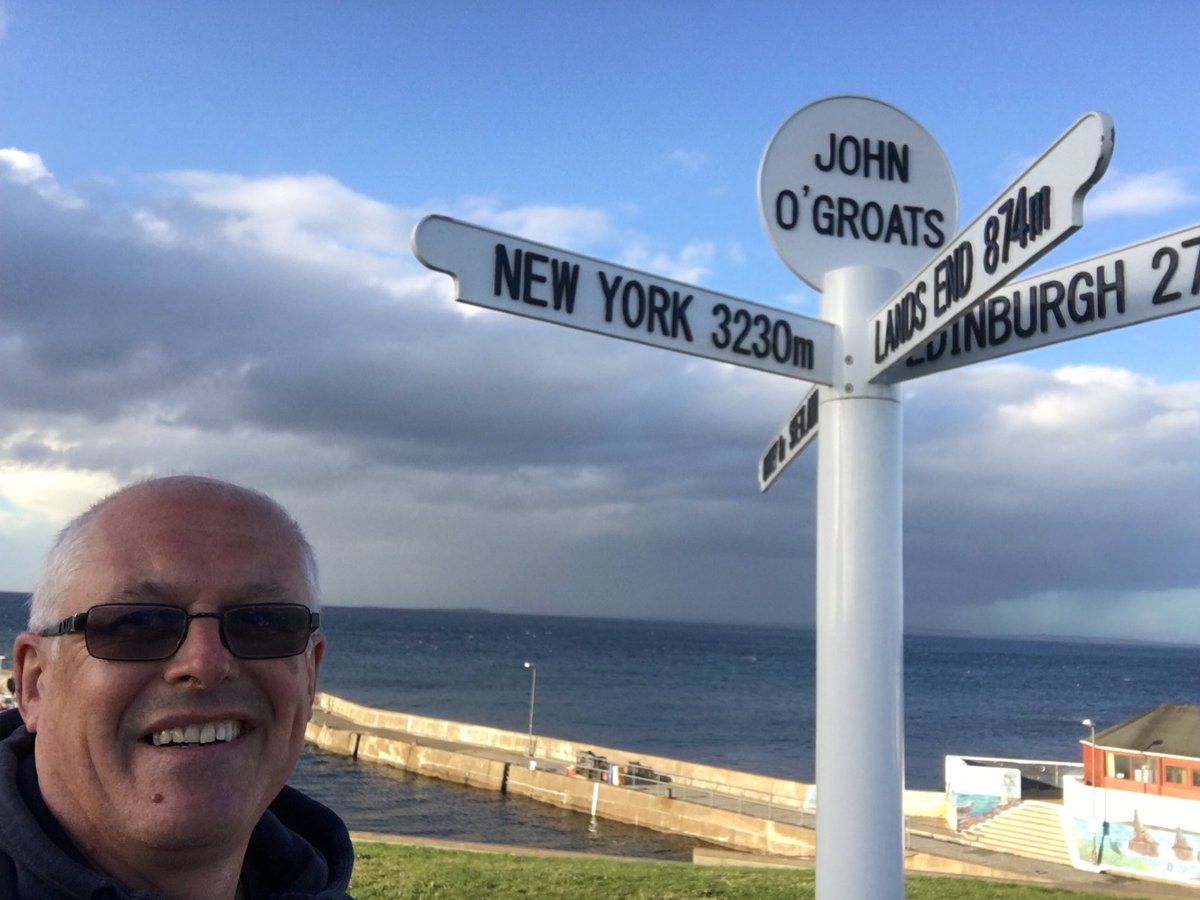 BusesOnthe's tweet photo. Arrived at John O’Groats on#77 at 18:04. Finish time 3 days, 8 hours and 16 mins. 1 hour longer than my WR which is 3:07:20. Thanks for watching #Britainslongestbusjourney https://t.co/baCRXPECj3