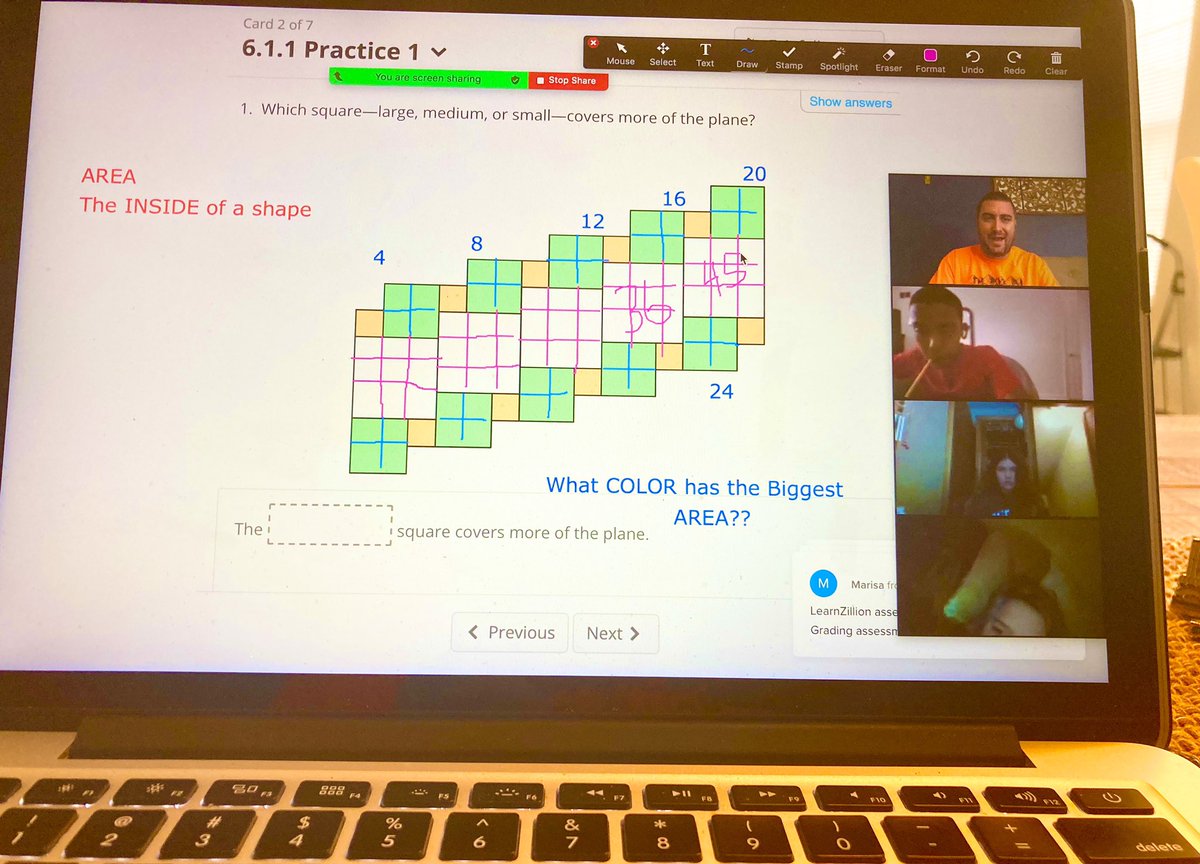 Critical Thinking and Students Working The Problem is Still Happening, even in Math ZOOM Classes 👍 🐆👨🏾‍💻👩🏽‍💻👨‍🏫 #SkylinePride #TrustTheProcess <a href="/SkylineJaguars/">Skyline Middle</a> <a href="/SkylineJags/">Skyline Middle School</a> <a href="/RedClaySchools/">Red Clay Consolidated School District</a>