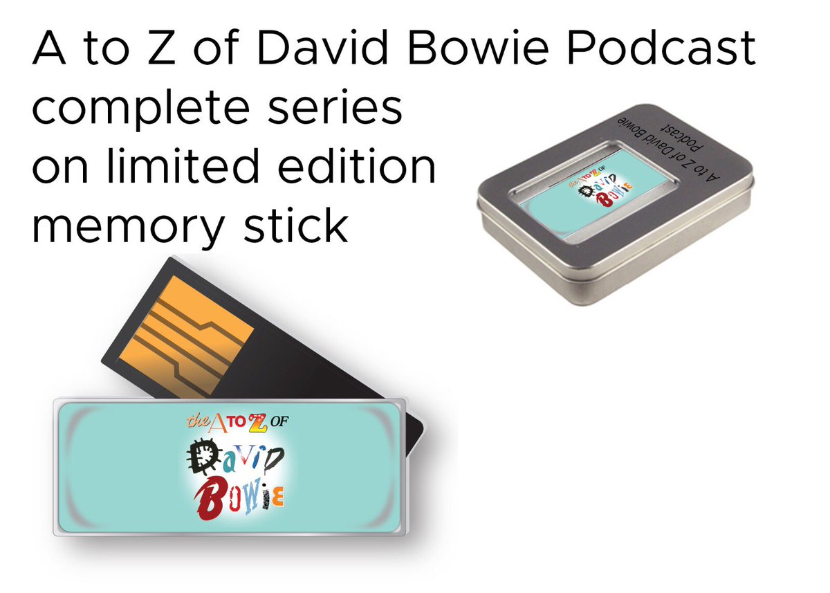 Hi all! A development. We are releasing this Memory Stick before Xmas containing all 70+ episodes of our A TO Z OF DAVID BOWIE with some bonus material. We’ll let u know the details ASAP! TO HAVE AND TO HOLD! 💥👍🏼🍾🕺🏼 <a href="/Robb/">robb</a> ughesRH <a href="/howsaudio/">howard nock</a> <a href="/jasemonkey/">The Jase 🐶 🎸 🎥</a> 😘
