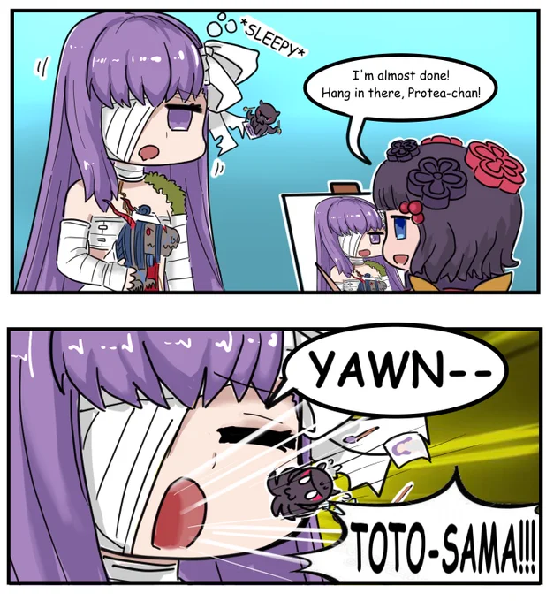 Hokusai try to paint Kingprotea! #FGO 