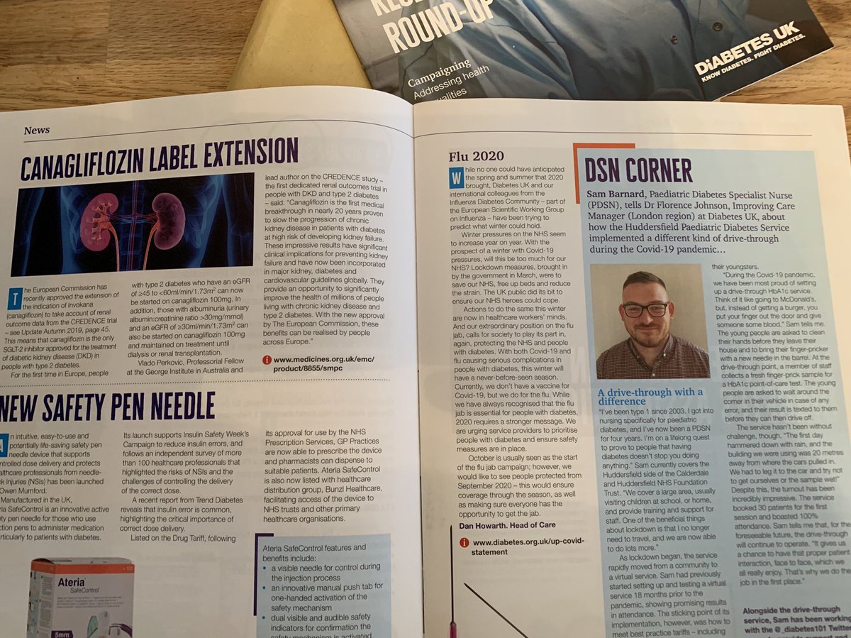 I’ve had a long journey with <a href="/DiabetesUK/">Diabetes UK</a> from going on activity weekends as a child and now to being in the update magazine...
Supper chuffed with being featured in DSN Corner 🥳🥳🥳

<a href="/_diabetes101/">Team Diabetes 101</a>