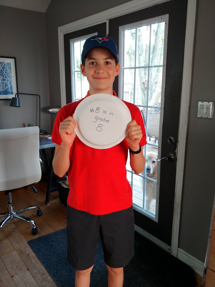 KimMomofNine's tweet photo. Second group out the door! # 8 starts grade 8 & the caboose and his hair starts grade 5. Biggest of the bigs is off being all essential and stuff ✉️. Hope you are all transitioning well into your new routines! #thanksforplayingalongian #packingluncheswasachallenge #offmygame https://t.co/toyEHXLDzZ