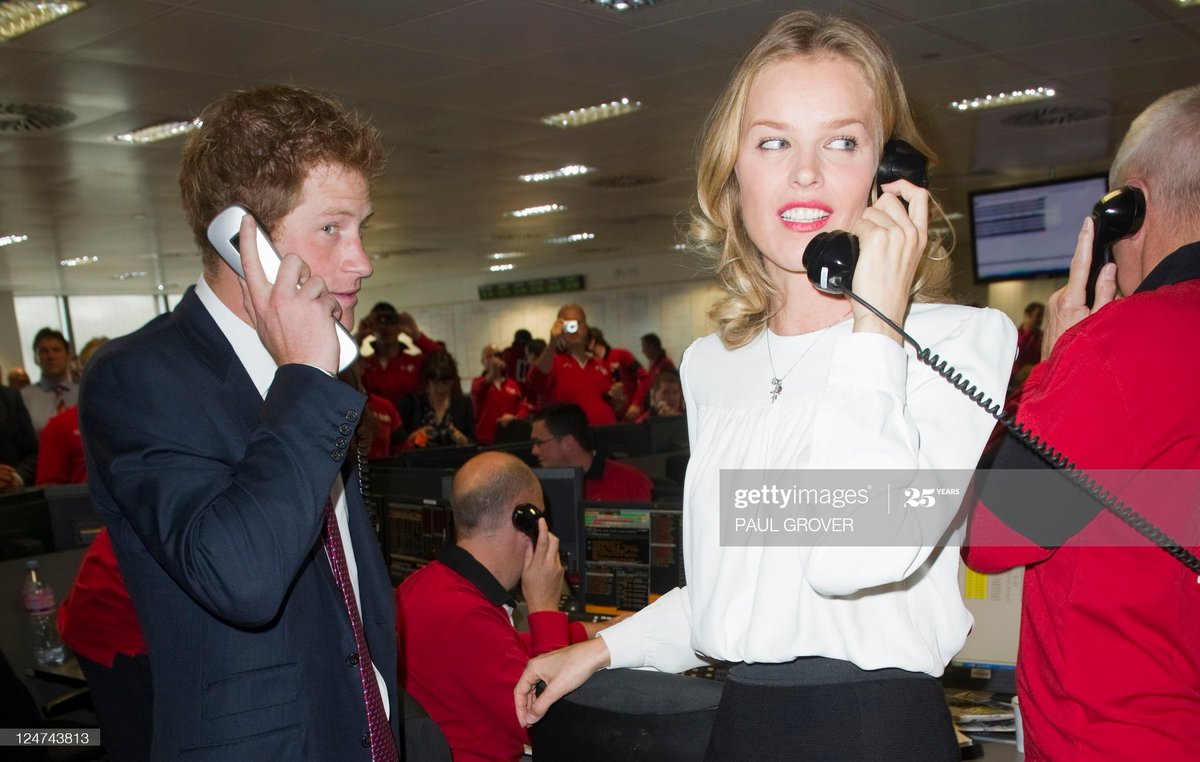 The Duke of Sussex was there the same day, along with Eva Longoria. Sadly no pics of Harry with his aunt & cousins - maybe they were working different shifts on the trading floor!He was representing his charity Sentembale.