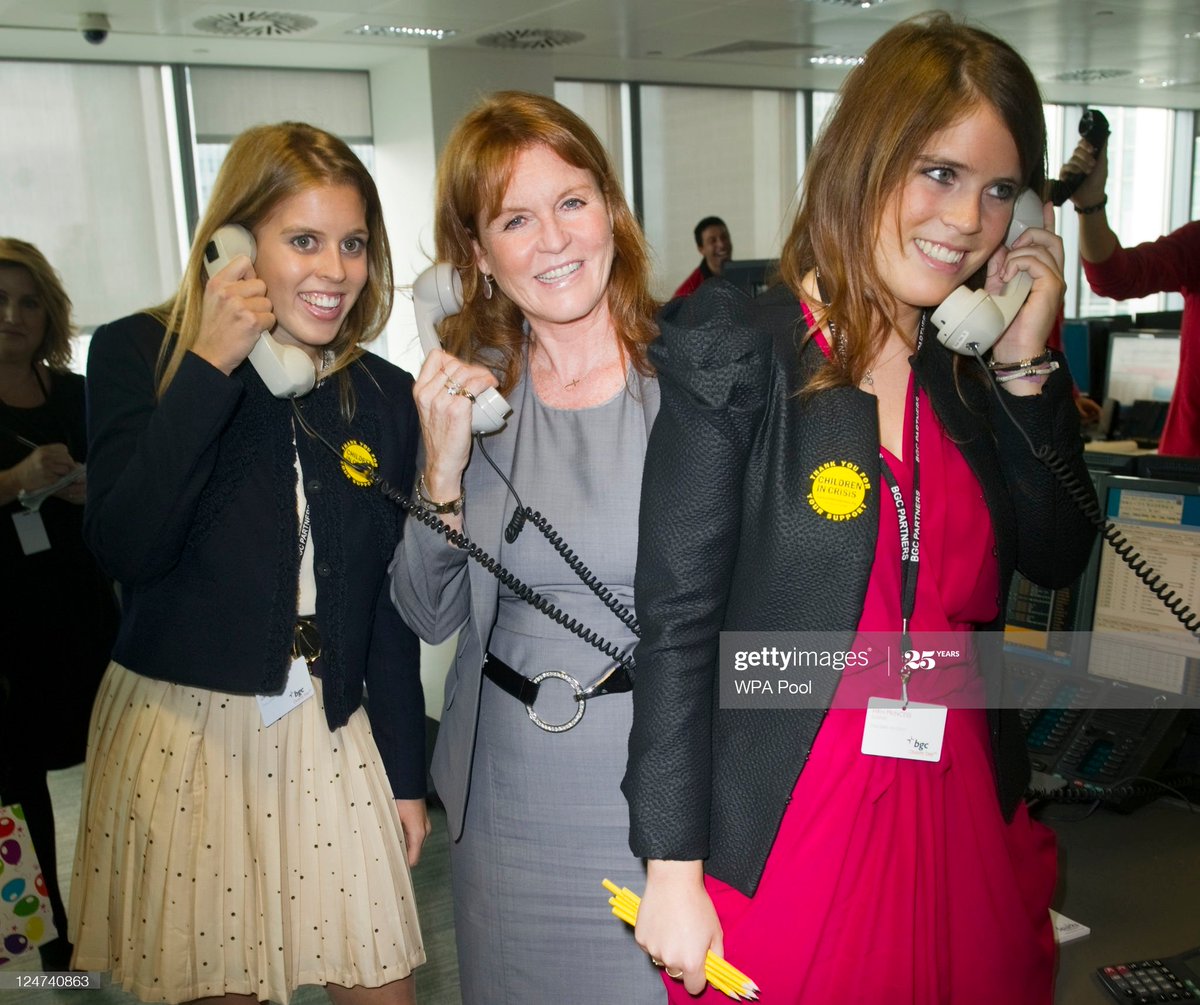 On 11 Sept, all their global revenues are donated to charity, and various celebrities & even Royals (the York ladies & Prince Harry) have manned the phones alongside the stockbrokers to make deals to help their charities!2011 - Sarah, Beatrice & Eugenie for Children in Crisis.