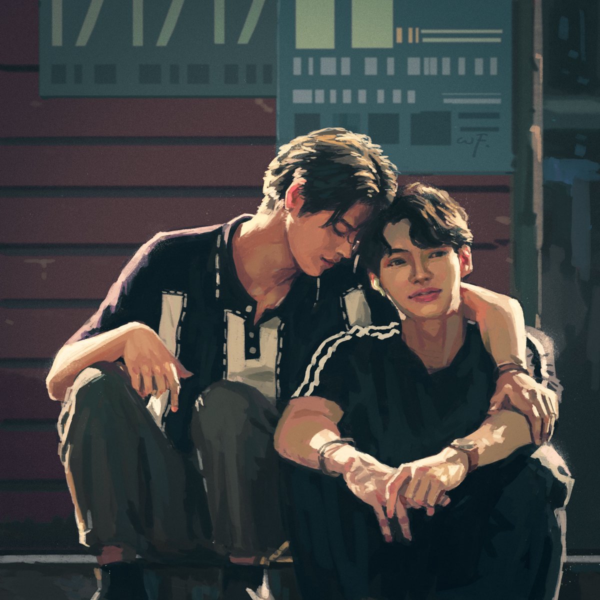 Windfancyart's tweet photo. @backaof Thank you P'Aof ,you bring so many sweet and tender moments to me!Thanks for your works inspired me to draw many fanarts! I saw the lovers growth in the play and I feel my drawing skill growth  too!😊
#ยังคั่นกูตอนจบ   
#Still2gether 
#ไบรท์วิน 
#BrightWin
#คนนั้นต้องเป็นเธอxJOOX https://t.co/hAZ30Afz2D
